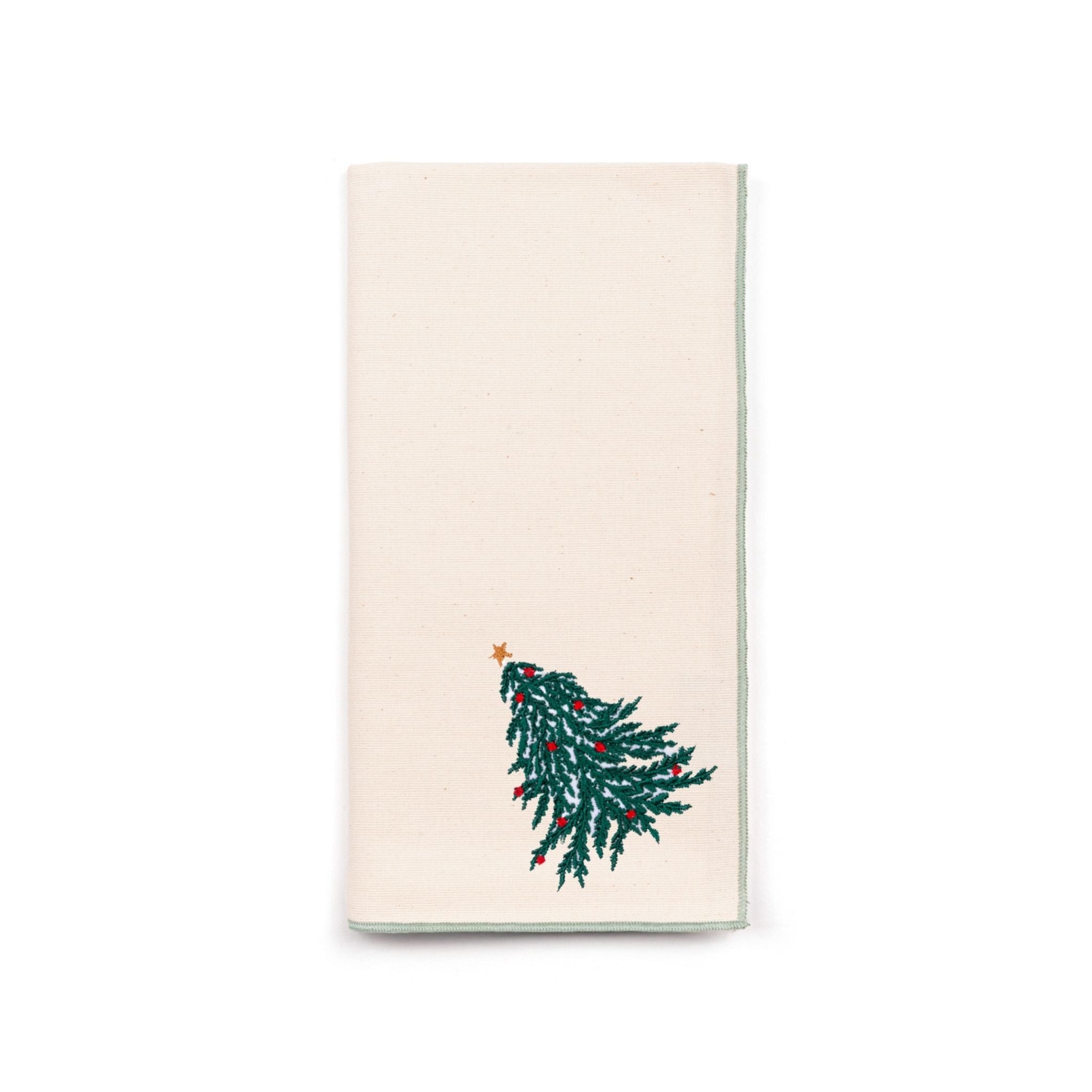 Ecru Nazaré napkins with christmas embroidery - Torres Novas