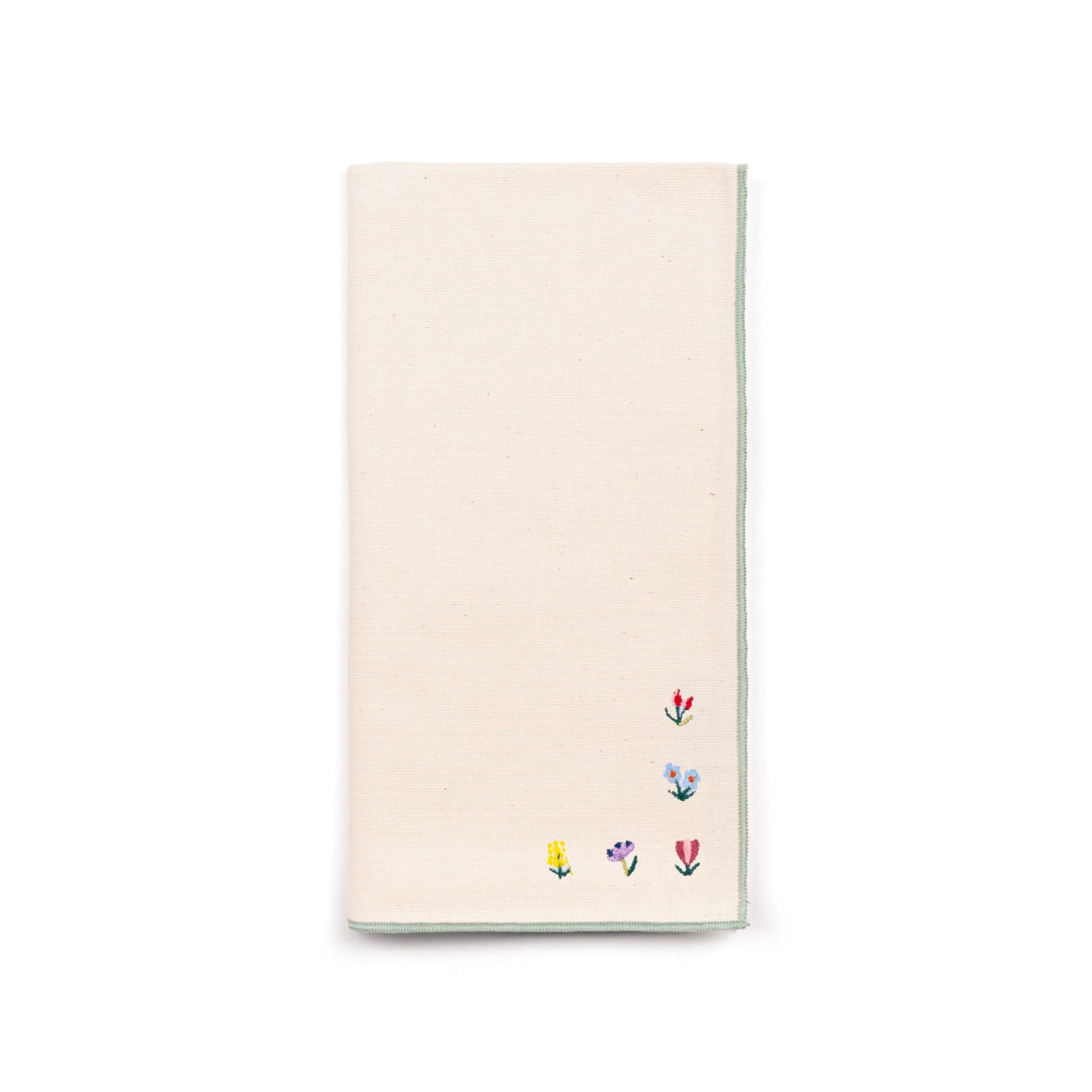 Nazaré ecru napkins with flower embroidery (POS) - Torres Novas