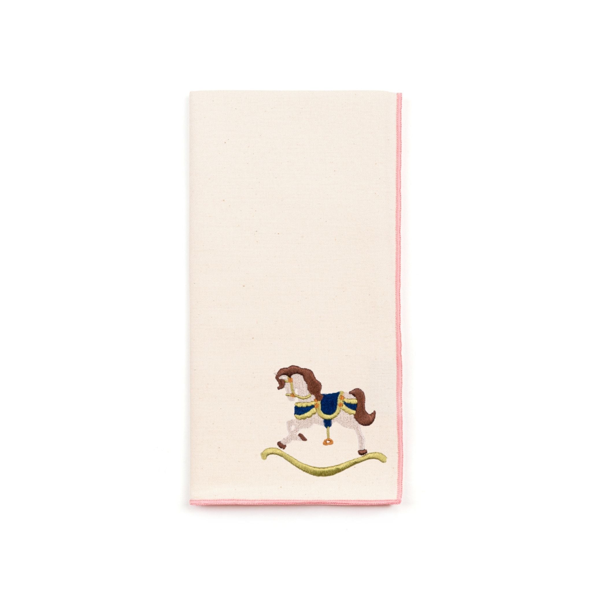 Ecru Nazaré napkins with horse embroidery - Torres Novas