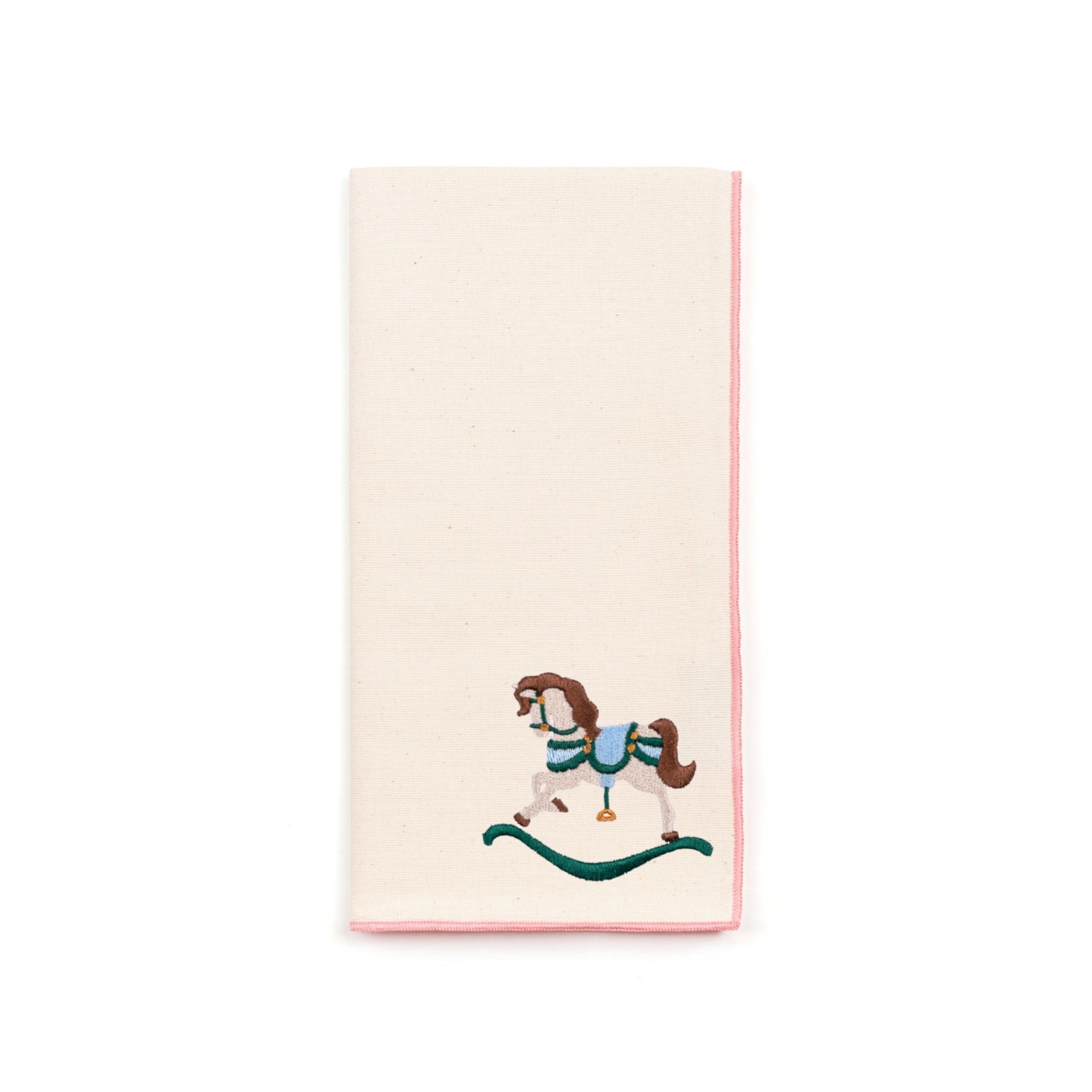 Ecru Nazaré napkins with horse embroidery - Torres Novas