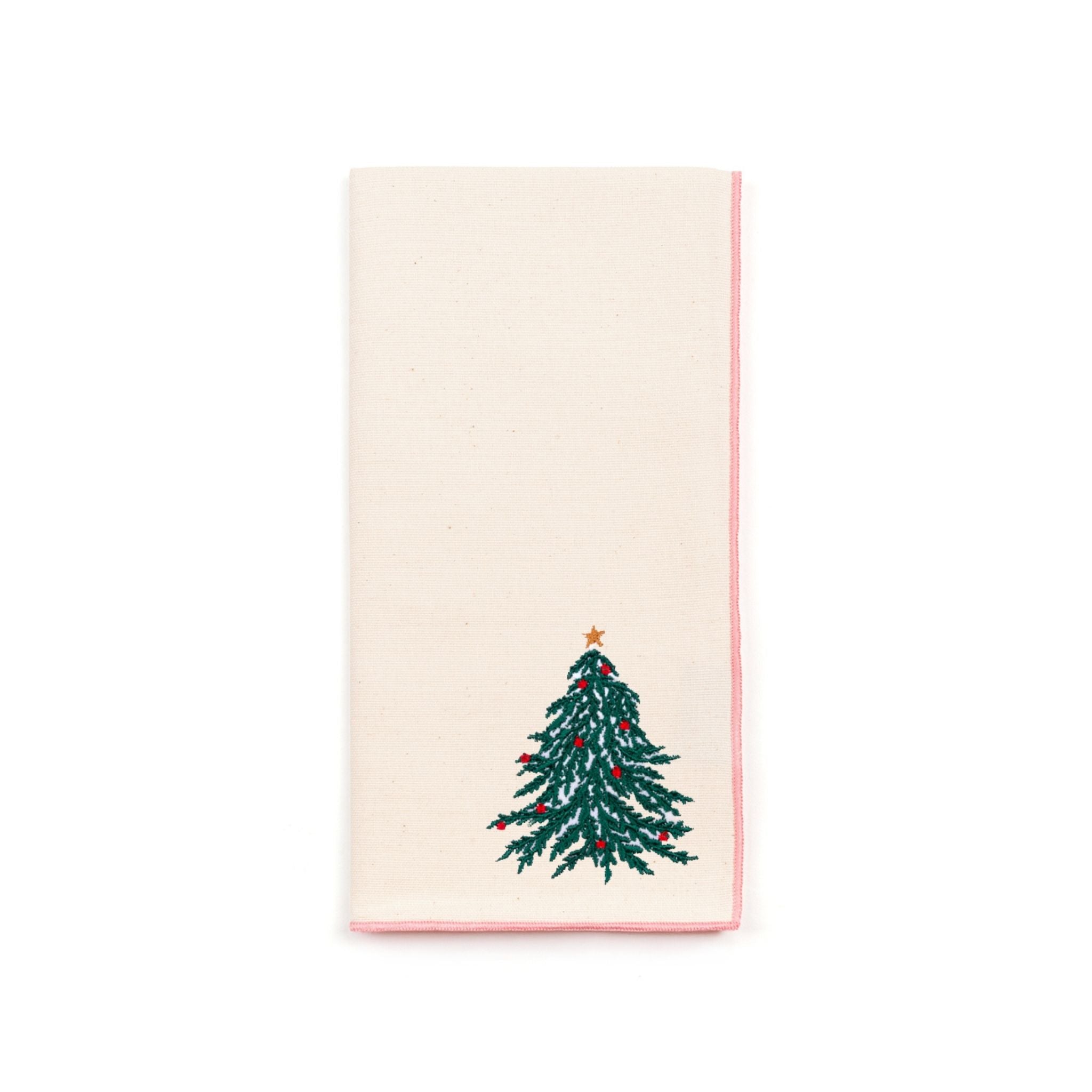 Ecru Nazaré napkins with christmas embroidery - Torres Novas