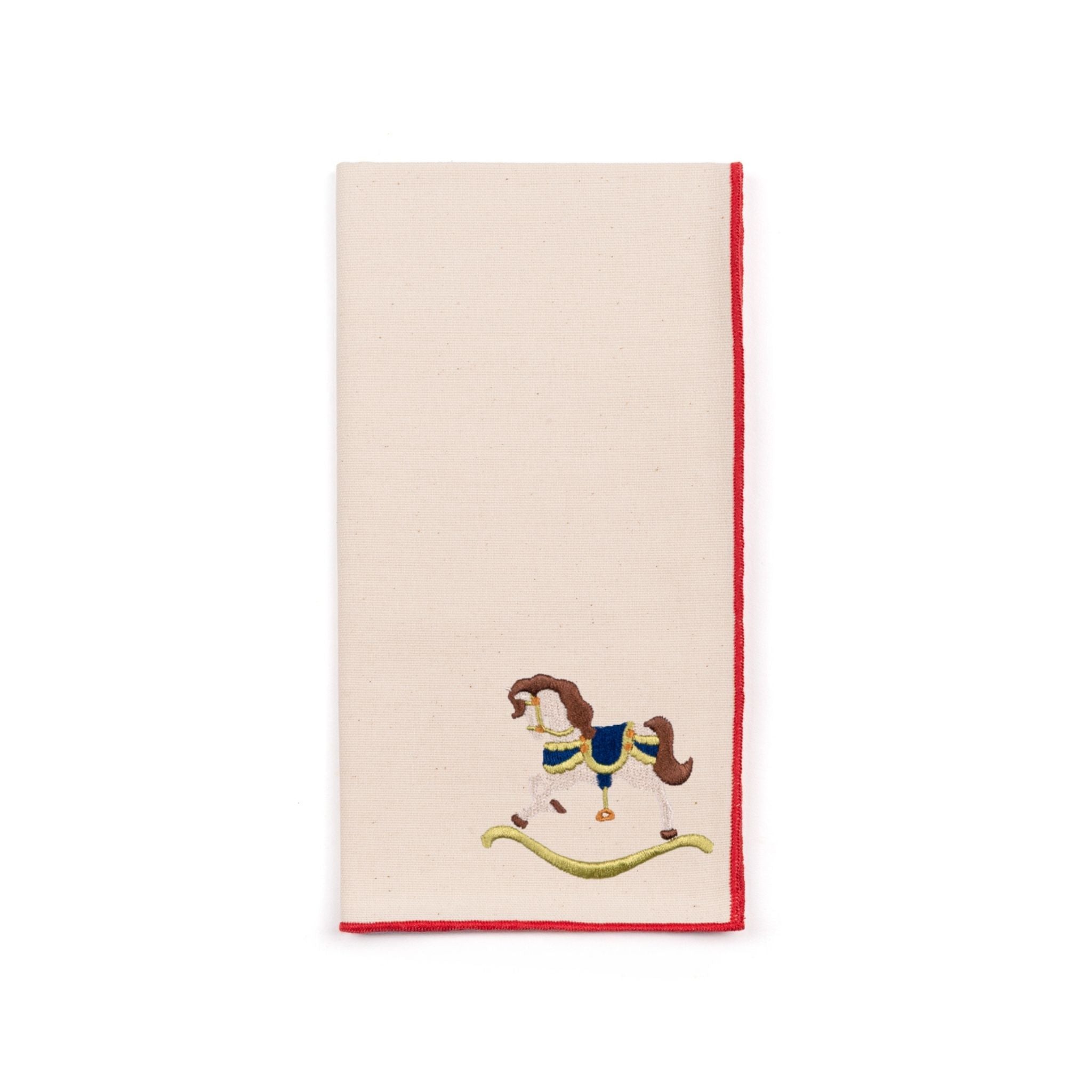 Ecru Nazaré napkins with horse embroidery - Torres Novas