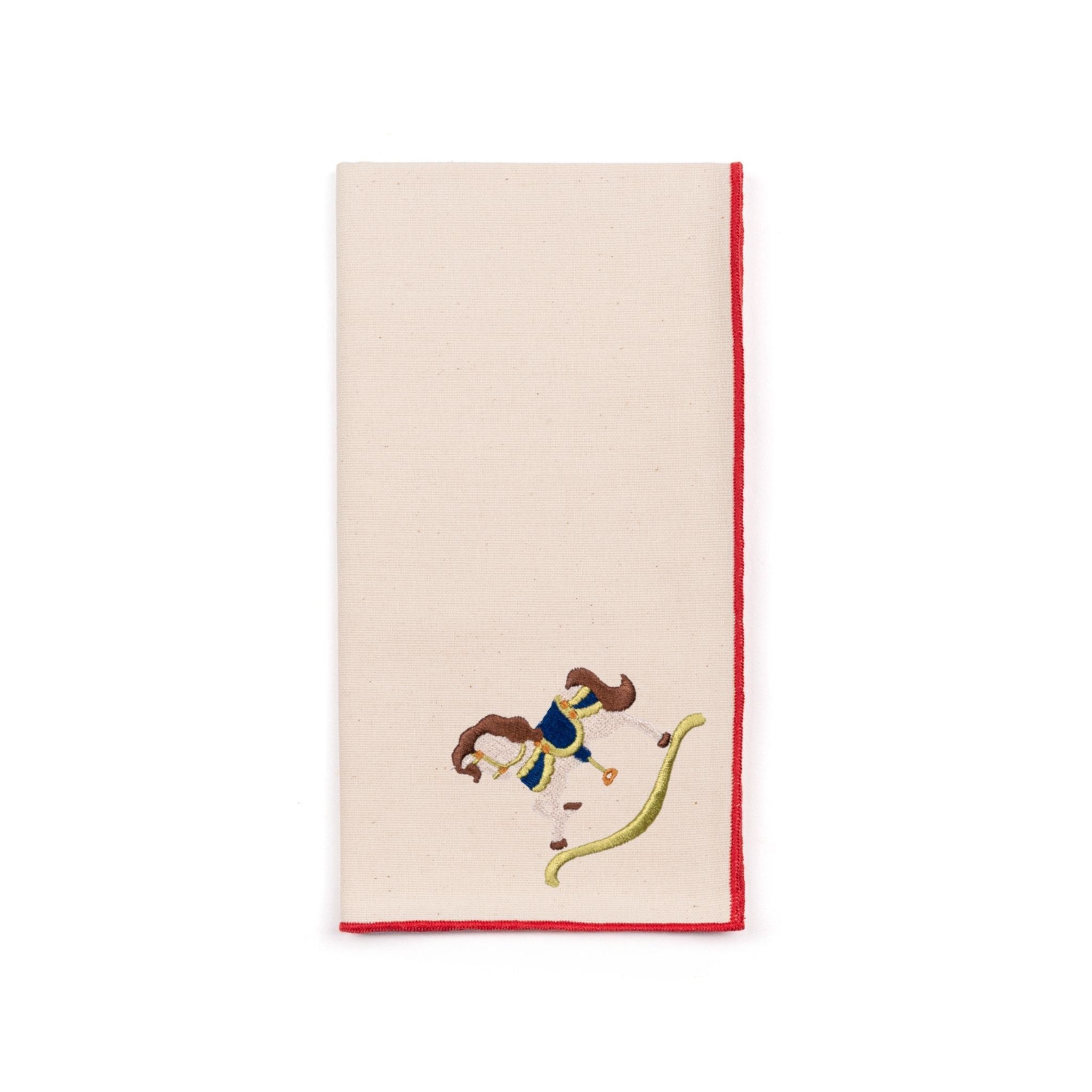 Ecru Nazaré napkins with horse embroidery - Torres Novas