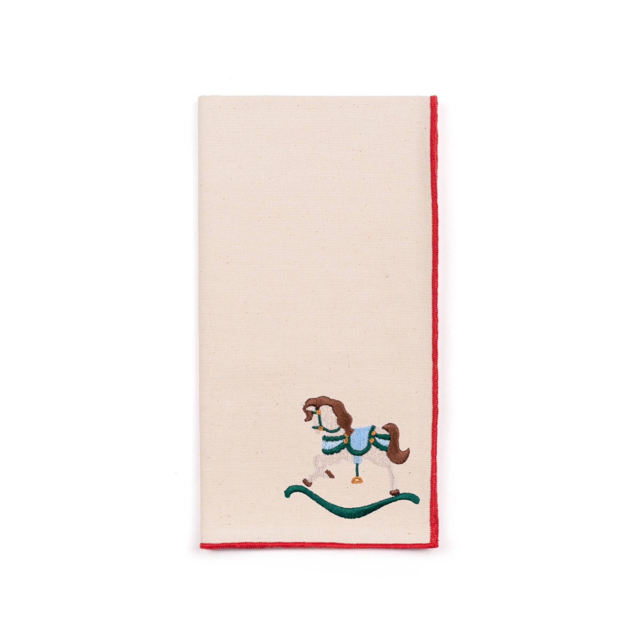 Ecru Nazaré napkins with horse embroidery - Torres Novas