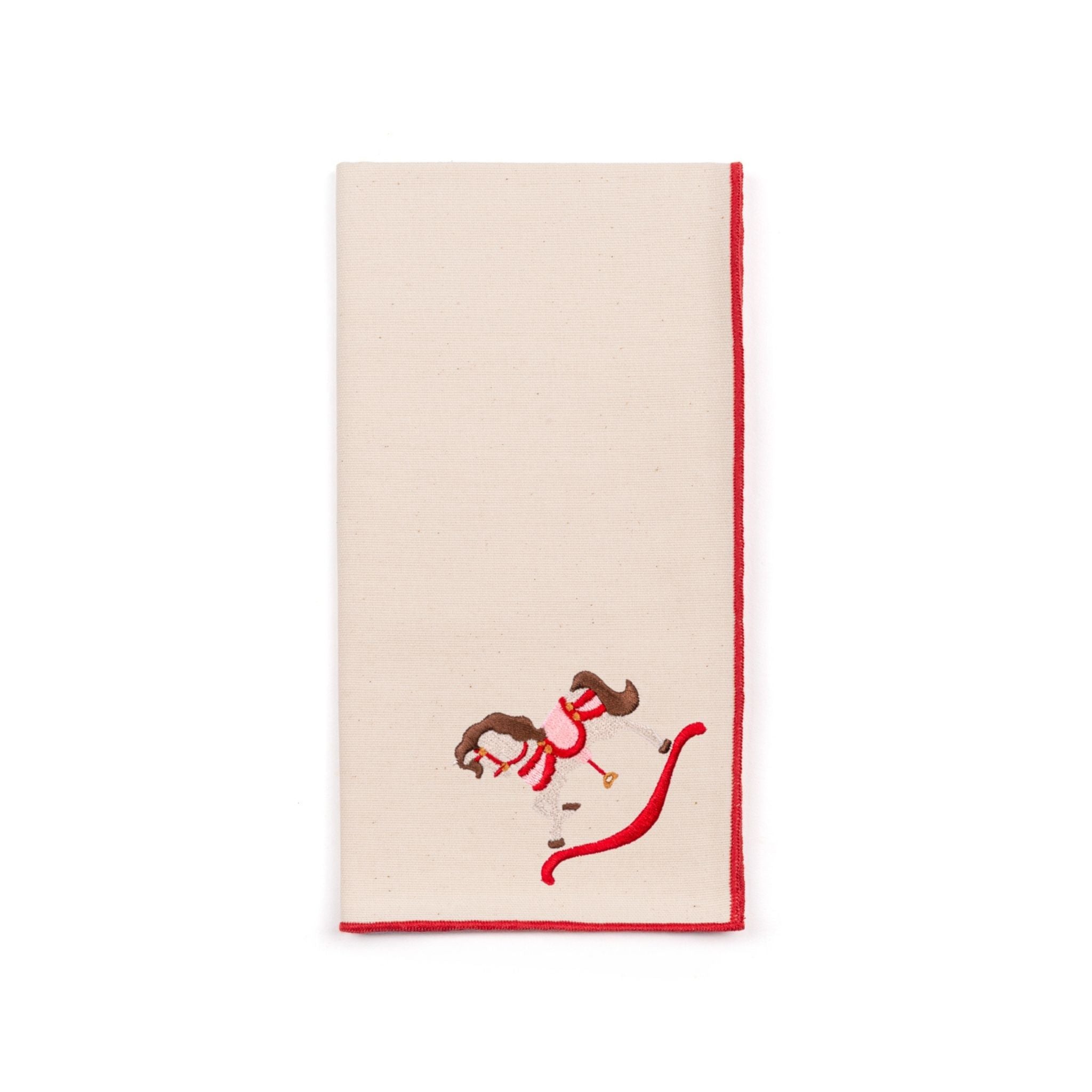Ecru Nazaré napkins with horse embroidery - Torres Novas
