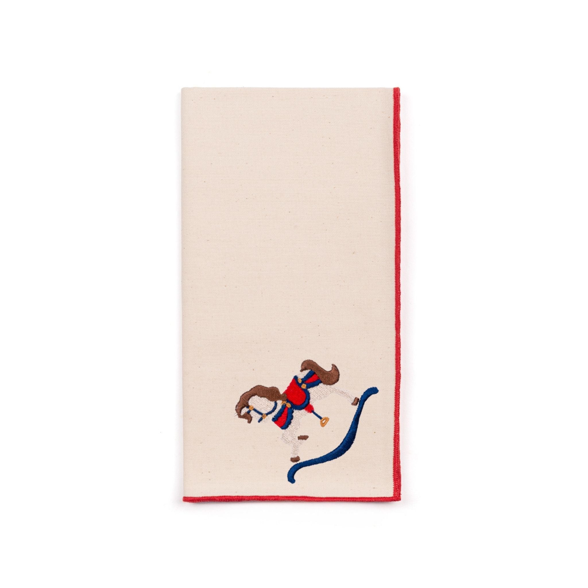 Ecru Nazaré napkins with horse embroidery - Torres Novas