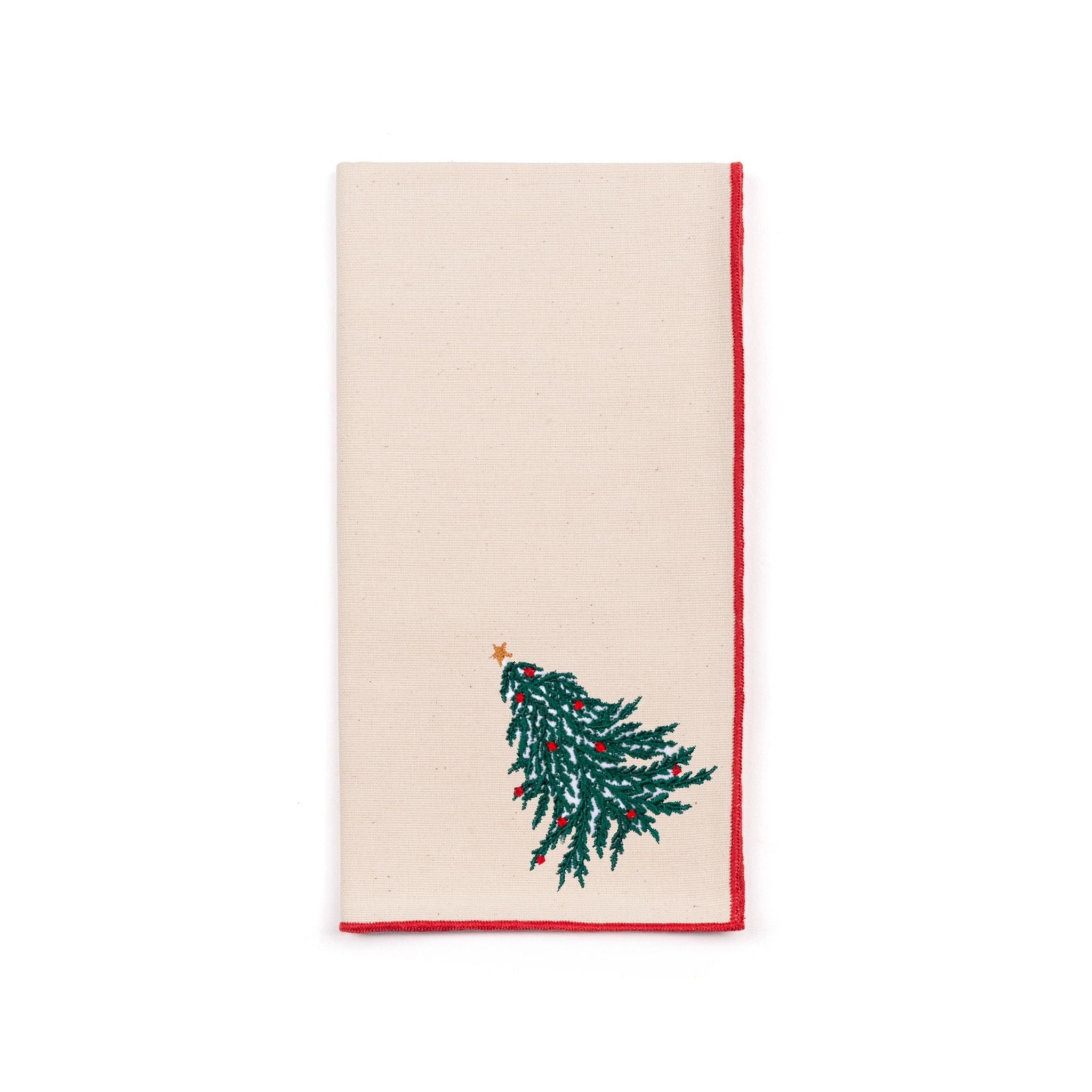 Ecru Nazaré napkins with christmas embroidery - Torres Novas