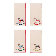 Ecru Nazaré napkins with horse embroidery - Torres Novas
