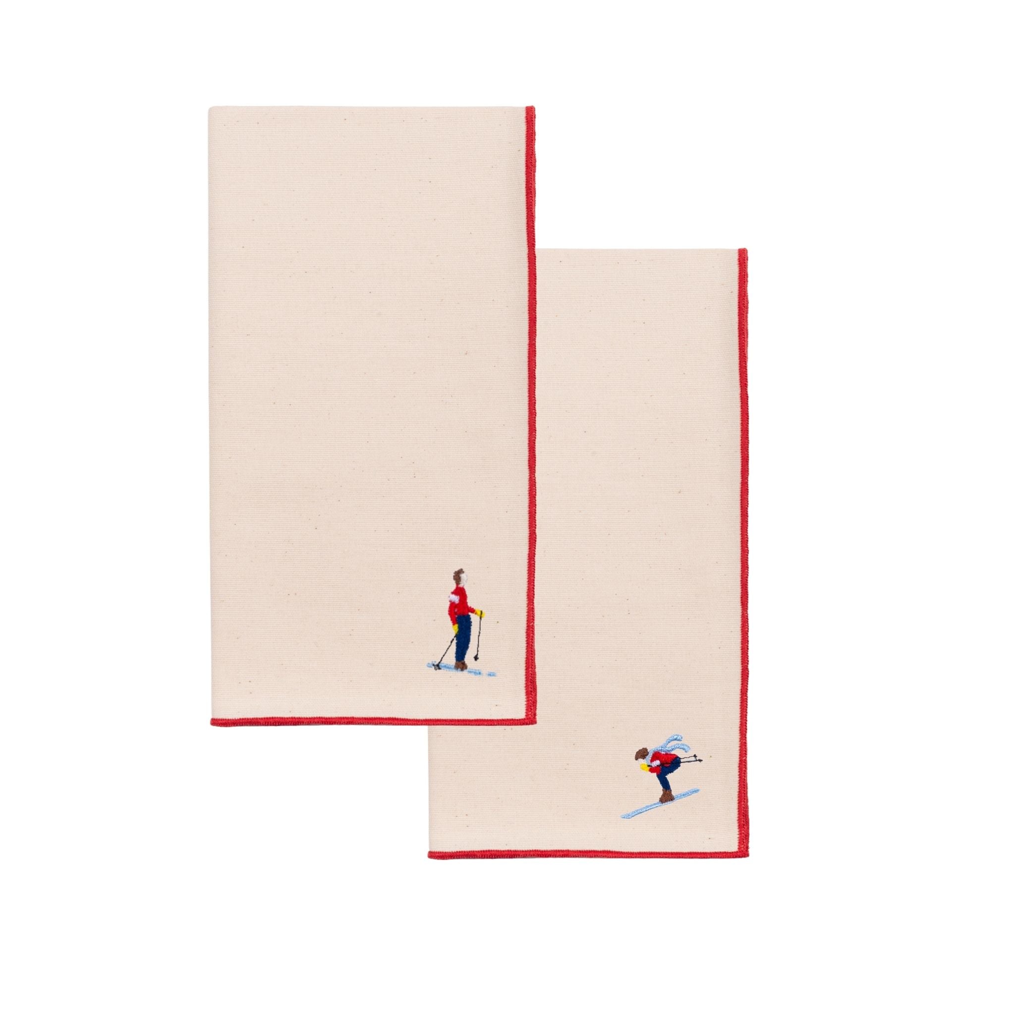Ecru Nazaré napkins with retro embroidery - Torres Novas