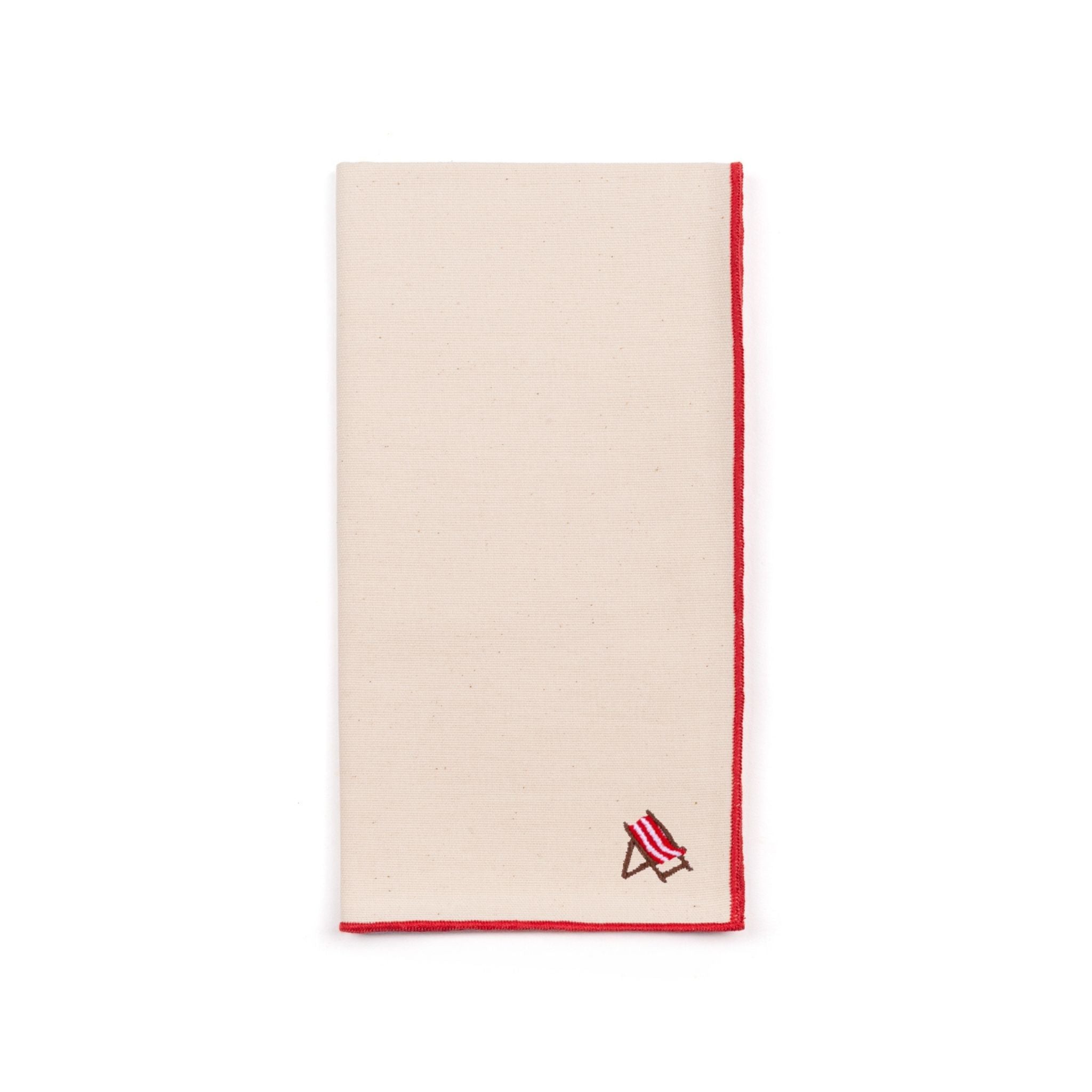 Ecru Nazaré napkins with summer embroidery - Torres Novas