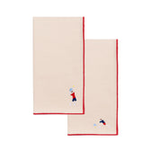 Ecru Nazaré napkins with retro embroidery - Torres Novas