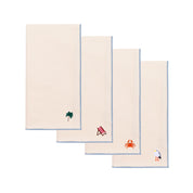 Ecru Nazaré napkins with summer embroidery - Torres Novas