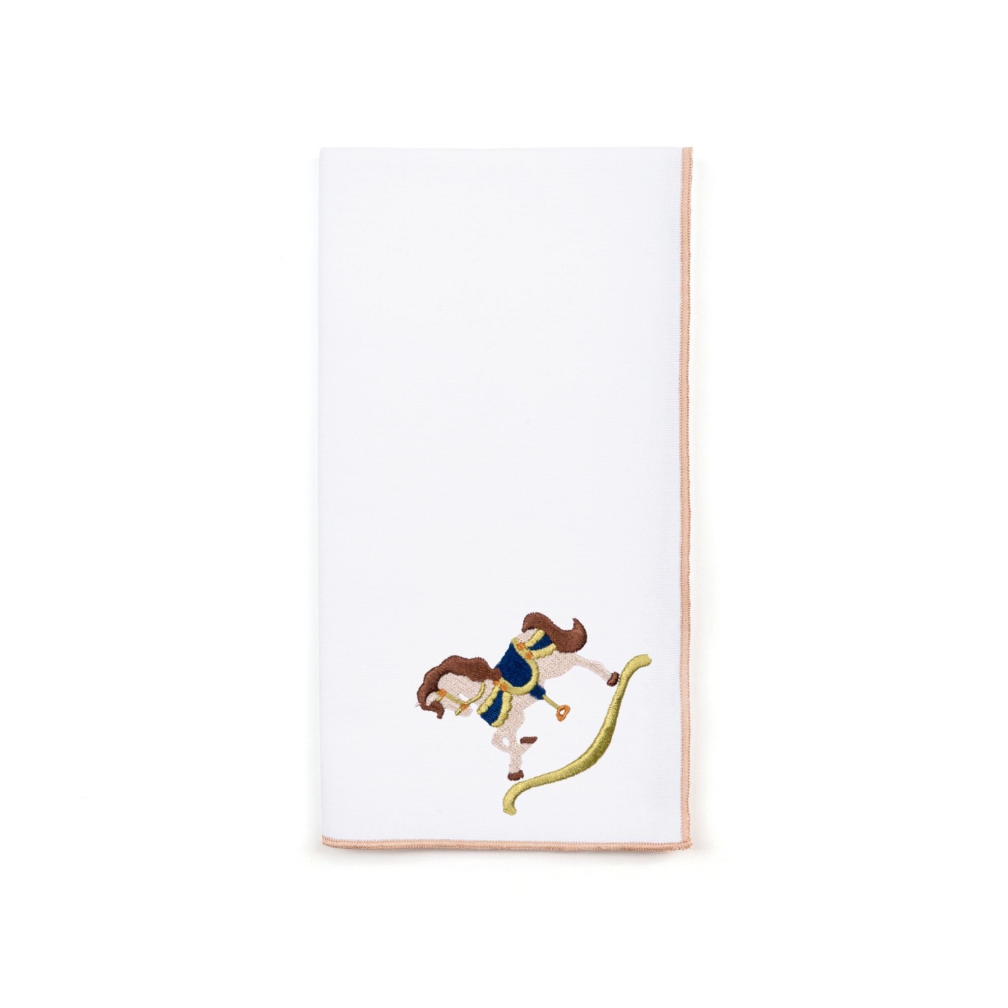 White Nazaré napkins with horse embroidery - Torres Novas