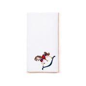 White Nazaré napkins with horse embroidery - Torres Novas
