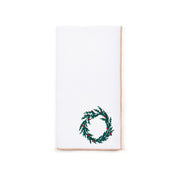 White Nazaré napkins with christmas tree and wreath embroidery - Torres Novas