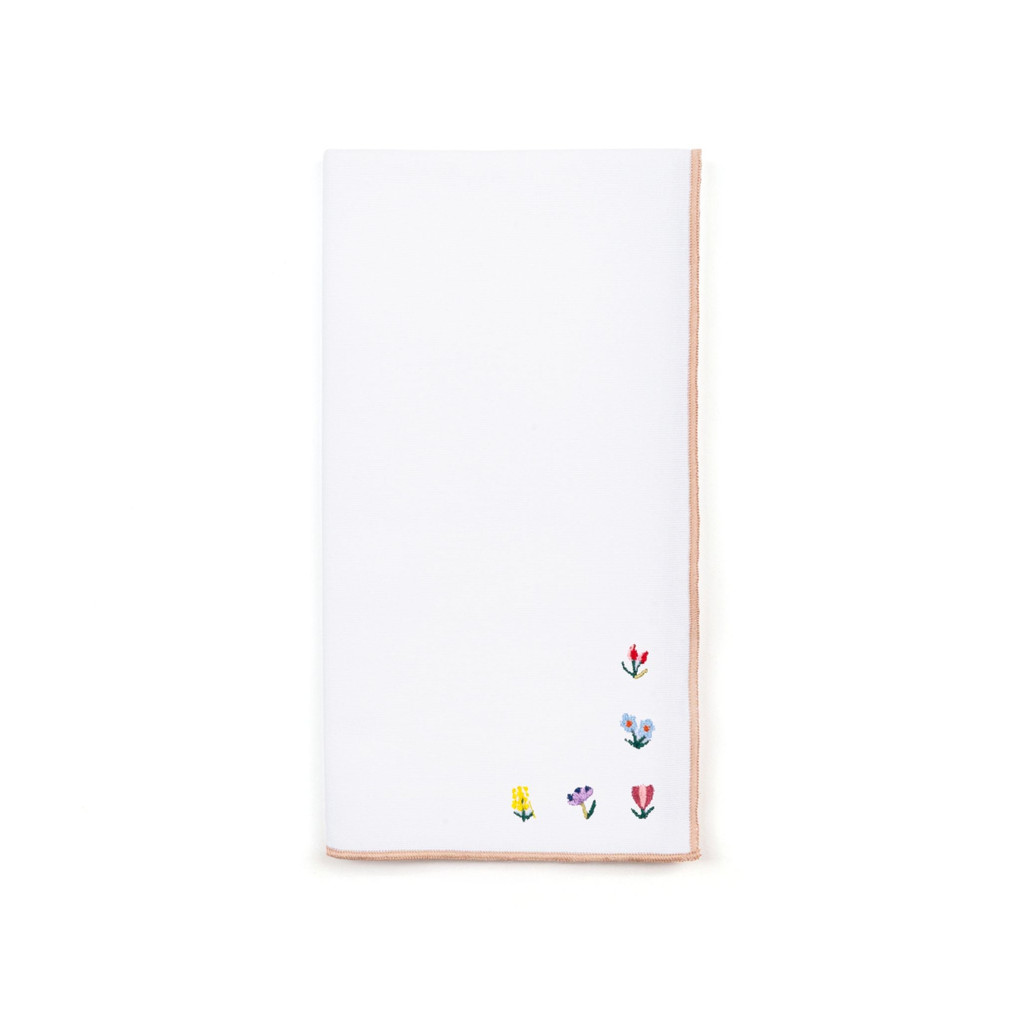 Nazaré white napkins with flower embroidery (POS) - Torres Novas