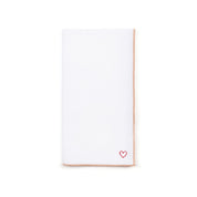 White Nazaré napkins with heart embroidery - Torres Novas