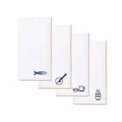 White Nazaré napkins with Portugal embroidery - Torres Novas