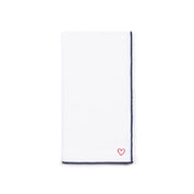 White Nazaré napkins with heart embroidery - Torres Novas
