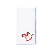 White Nazaré napkins with horse embroidery - Torres Novas