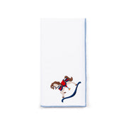 White Nazaré napkins with horse embroidery - Torres Novas