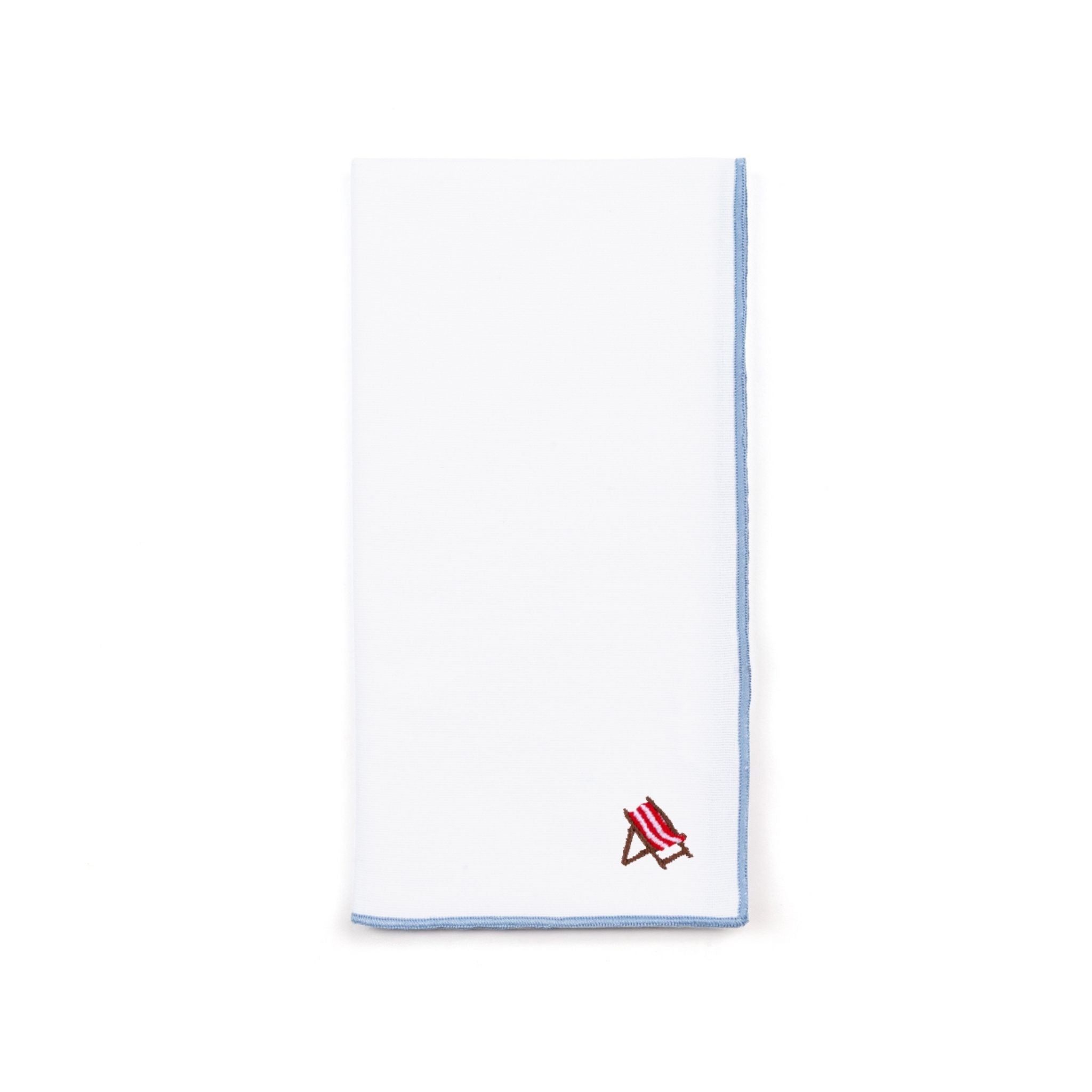 White Nazaré napkins with summer embroidery - Torres Novas
