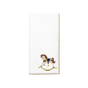 White Nazaré napkins with horse embroidery - Torres Novas