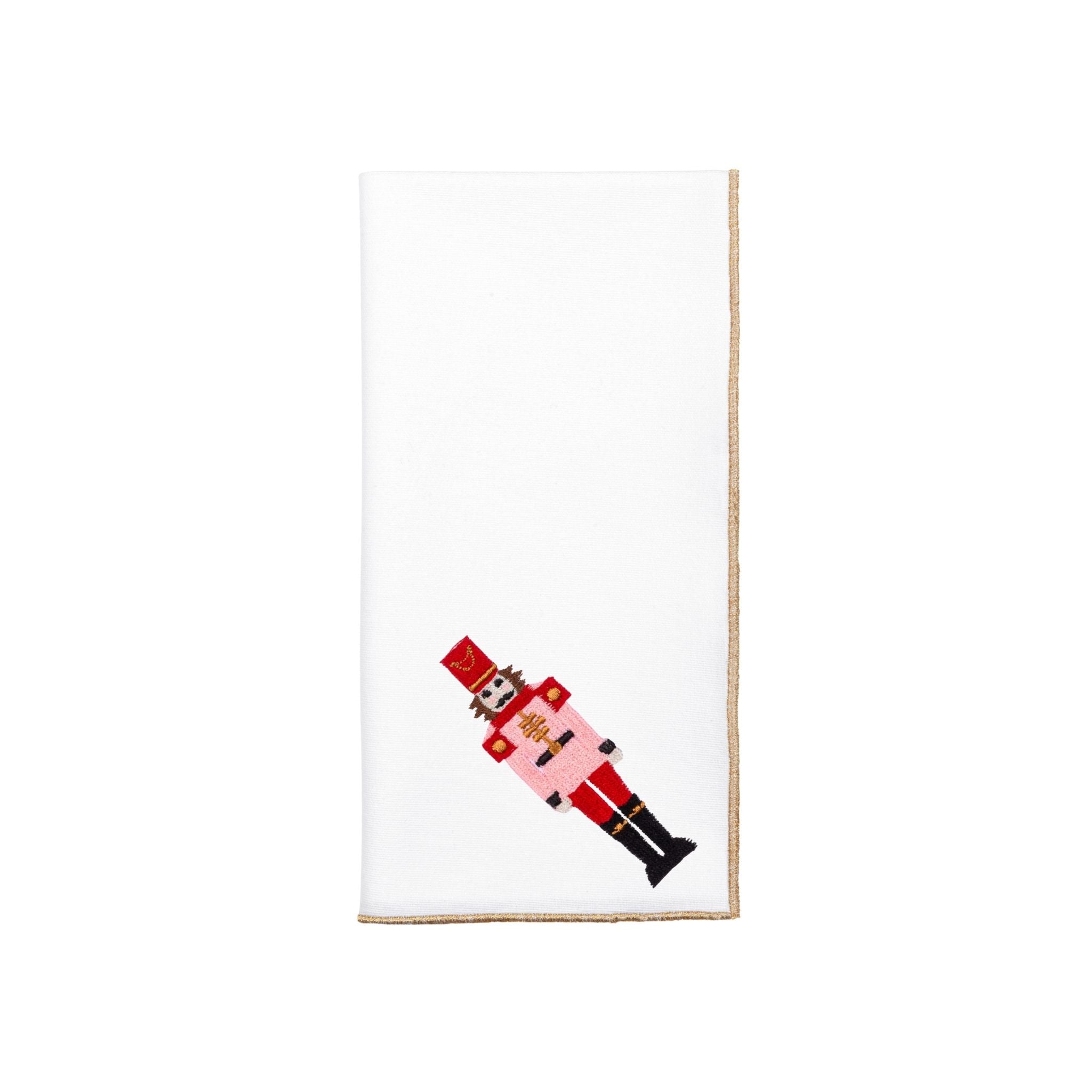 White Nazaré napkins with nutcracker embroidery - Torres Novas