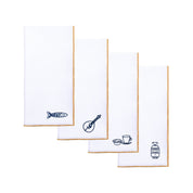 White Nazaré napkins with Portugal embroidery - Torres Novas