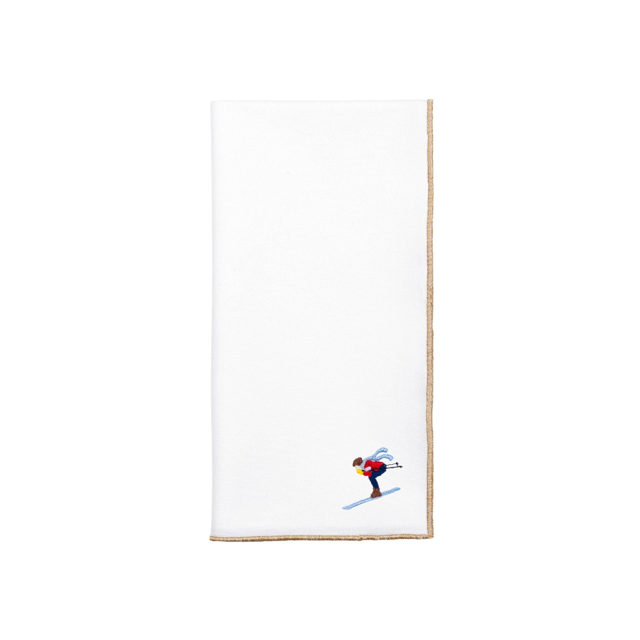 White Nazaré napkins with retro embroidery - Torres Novas