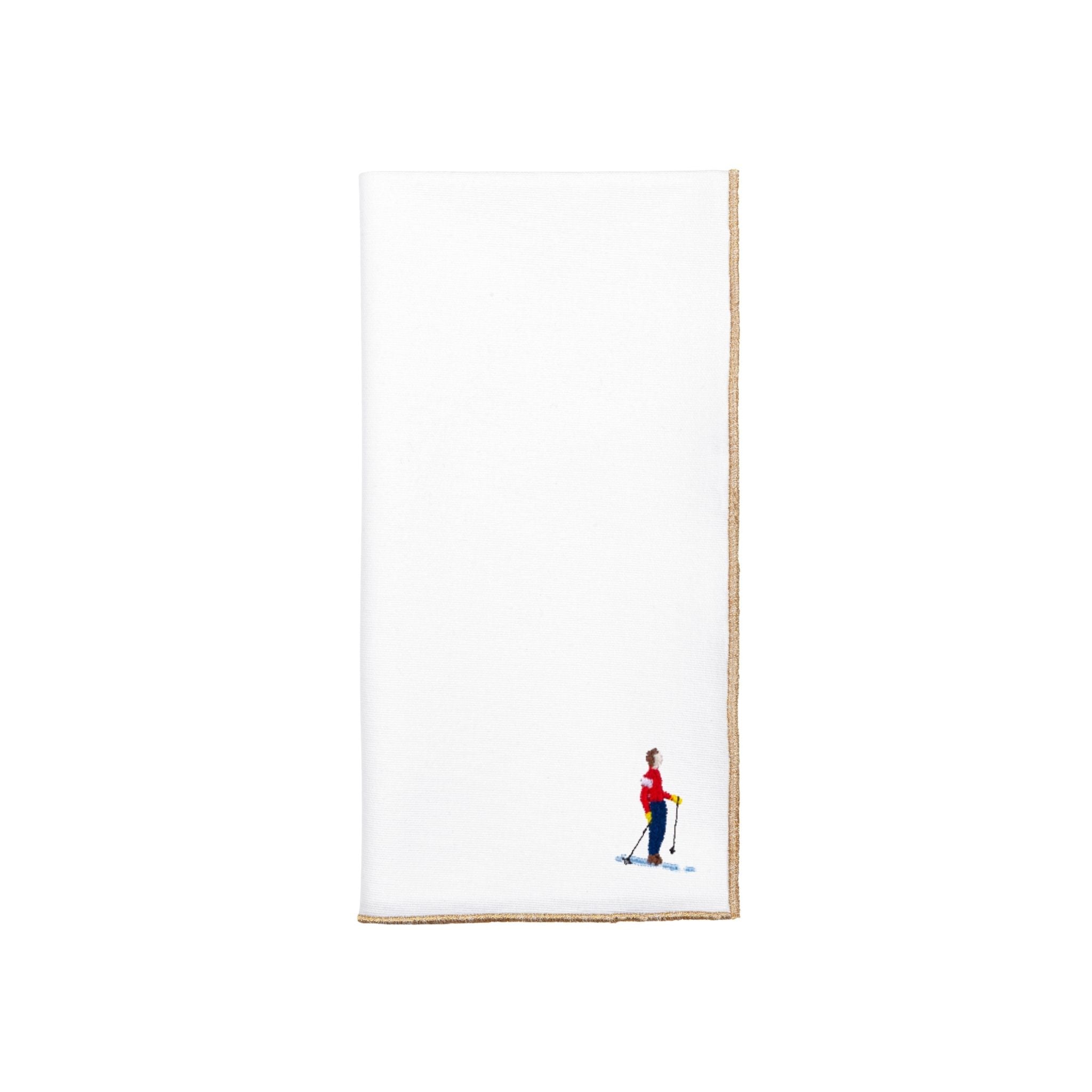 White Nazaré napkins with retro embroidery - Torres Novas