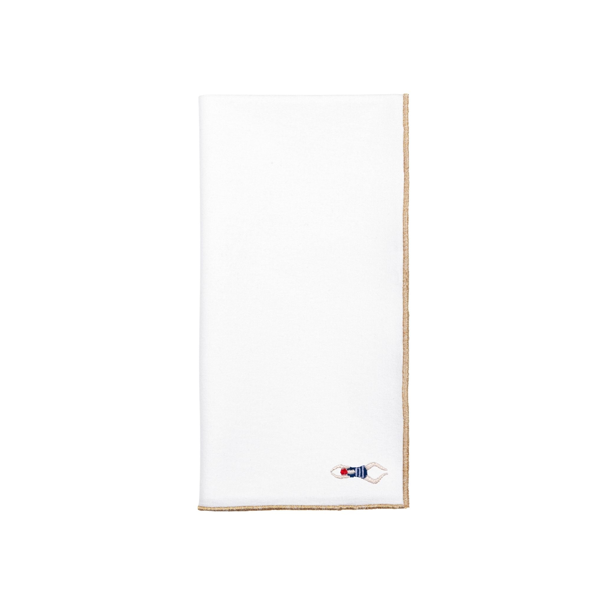 White Nazaré napkins with retro embroidery - Torres Novas