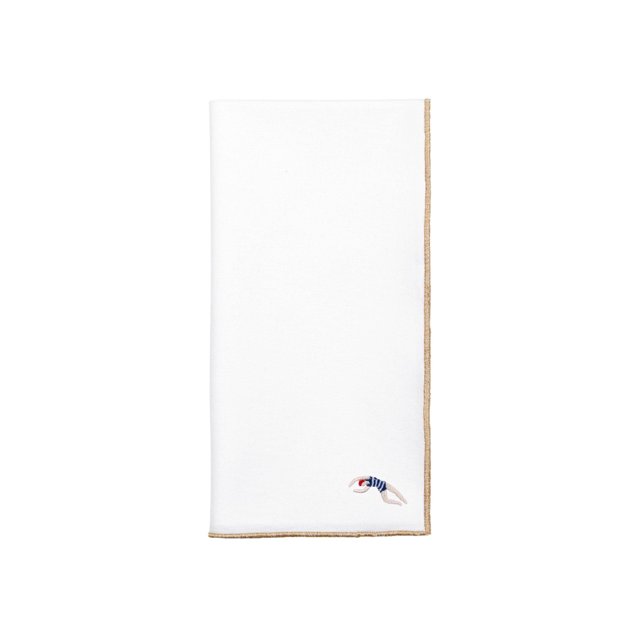 White Nazaré napkins with retro embroidery - Torres Novas