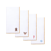 White Nazaré napkins with small christmas embroidery - Torres Novas