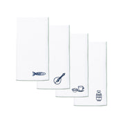 White Nazaré napkins with Portugal embroidery - Torres Novas