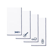 White Nazaré napkins with Portugal embroidery - Torres Novas