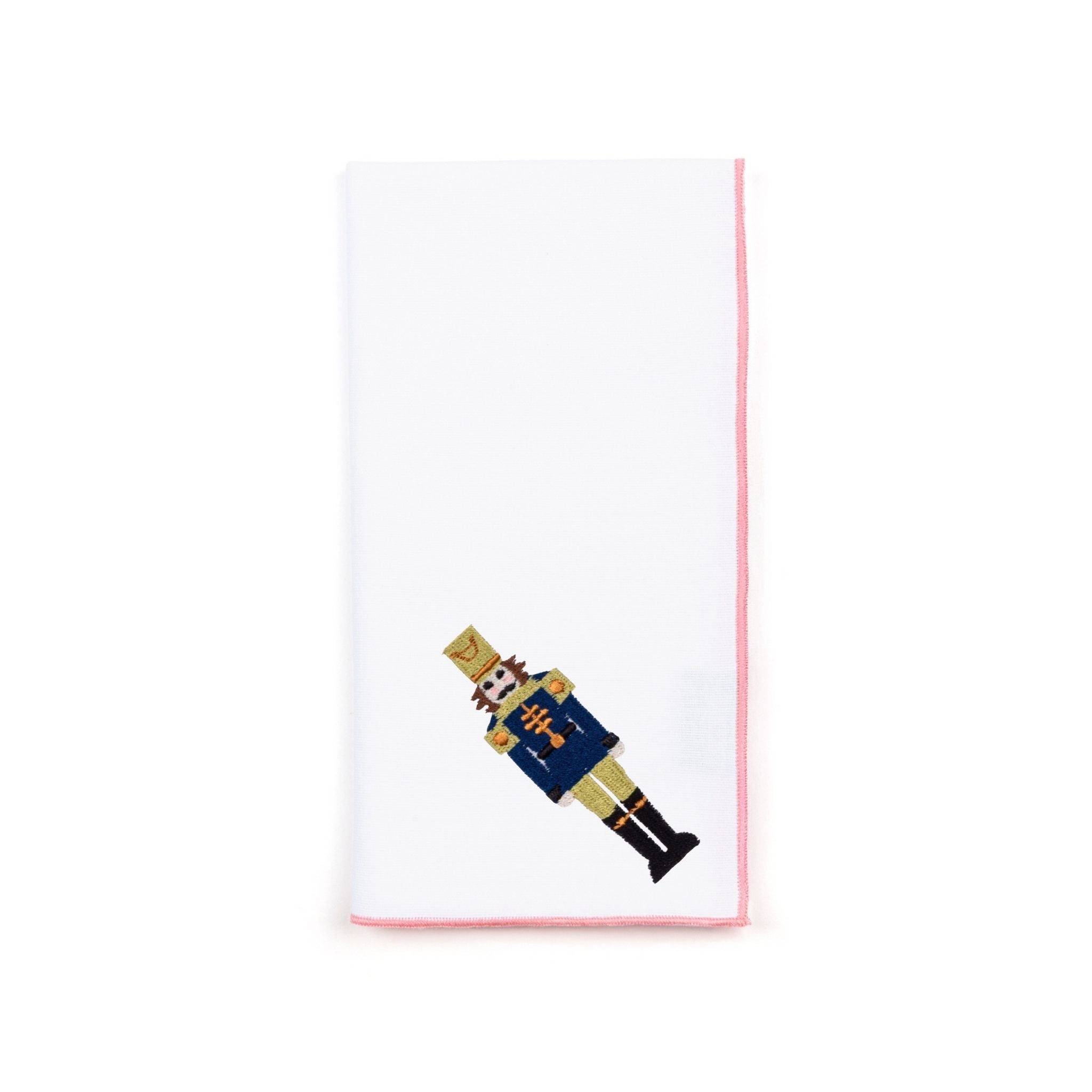 White Nazaré napkins with nutcracker embroidery - Torres Novas