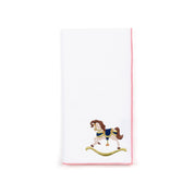 White Nazaré napkins with horse embroidery - Torres Novas