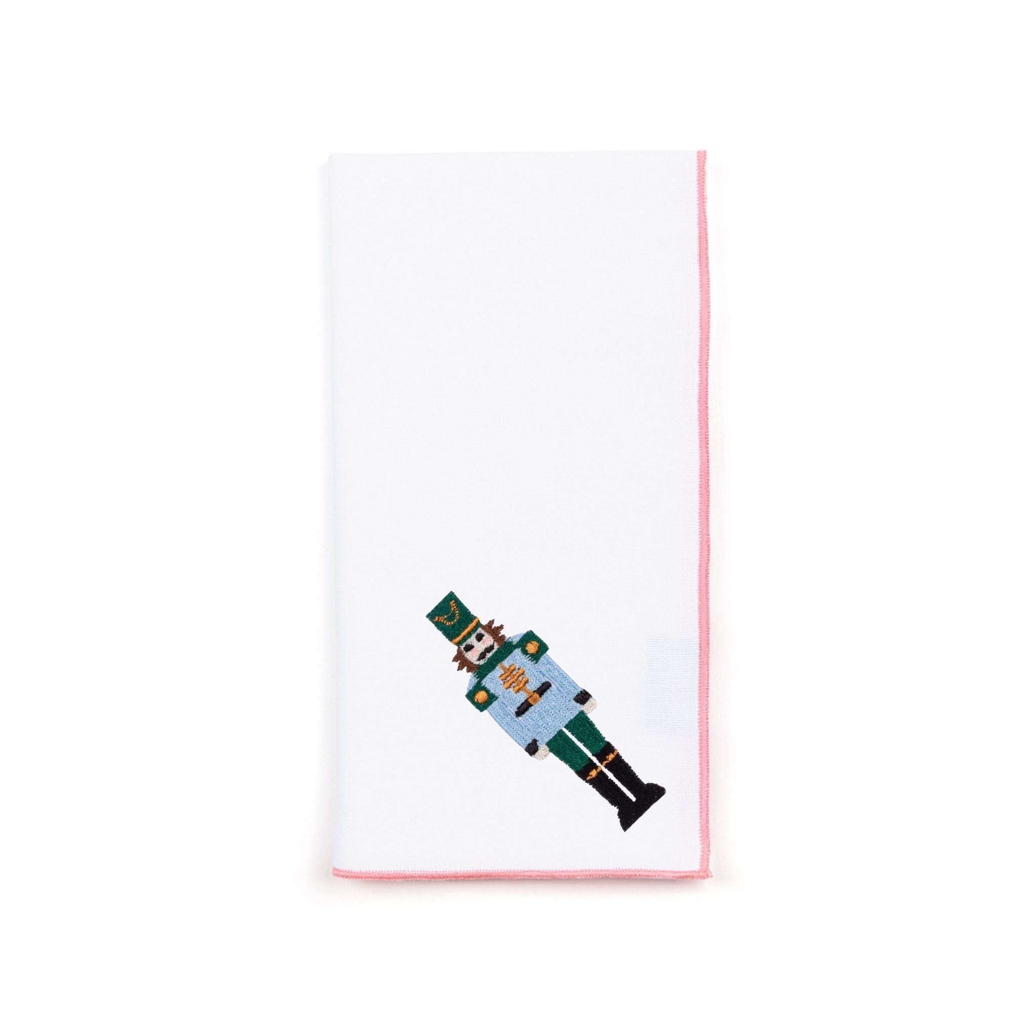 White Nazaré napkins with nutcracker embroidery - Torres Novas