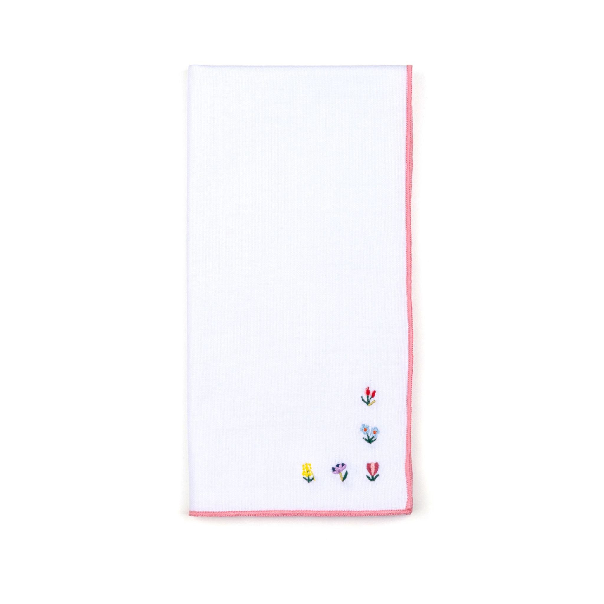 Nazaré white napkins with flower embroidery (POS) - Torres Novas