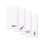 White Nazaré napkins with Portugal embroidery - Torres Novas