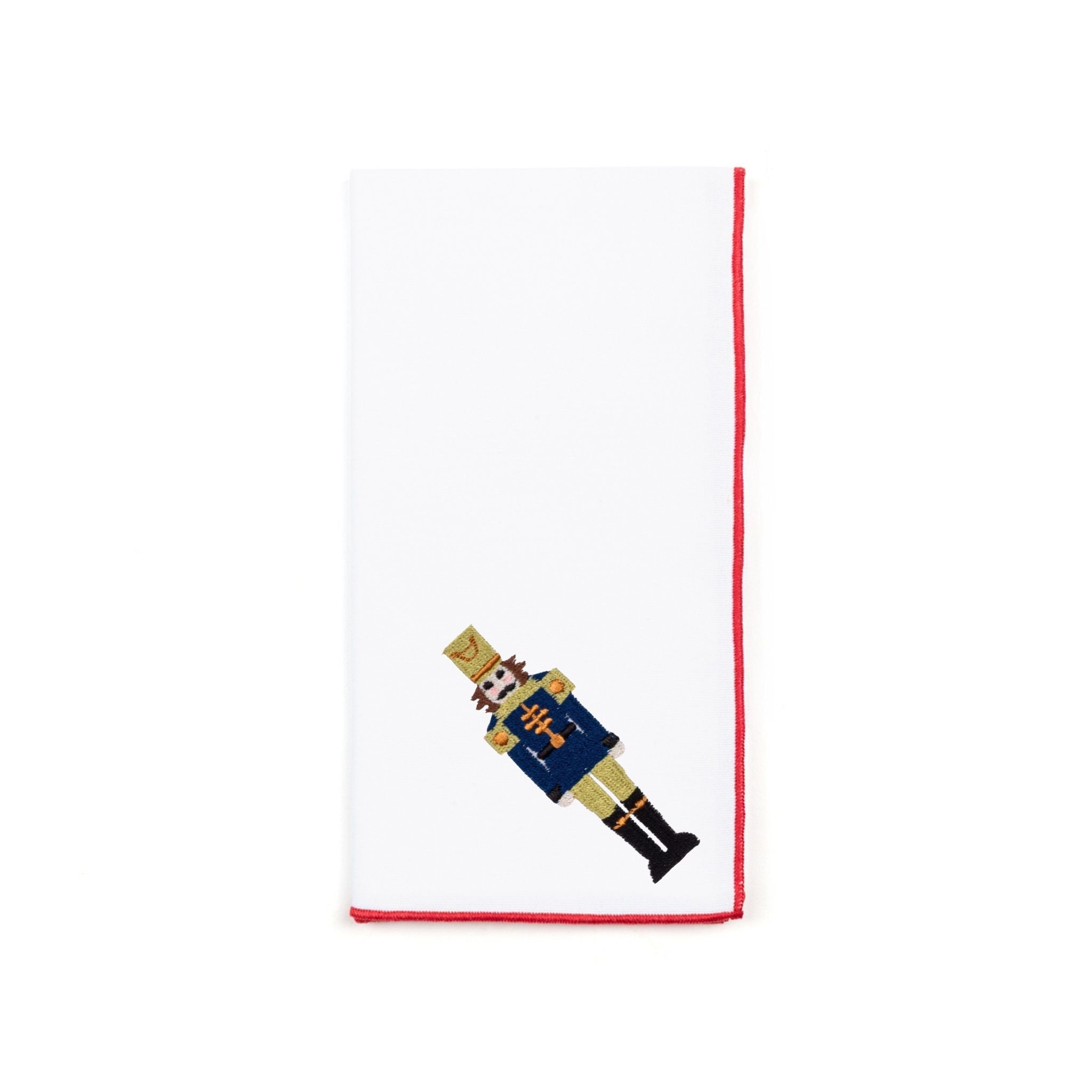 White Nazaré napkins with nutcracker embroidery - Torres Novas