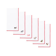 White Nazaré napkins with farm embroidery - Torres Novas