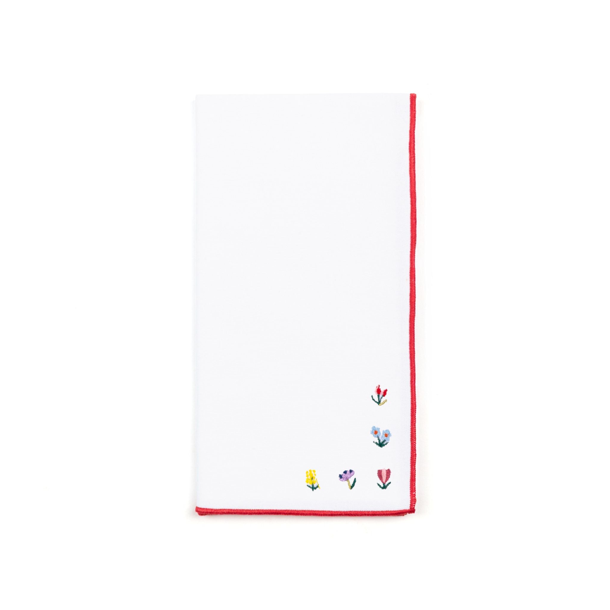 Nazaré white napkins with flower embroidery (POS) - Torres Novas