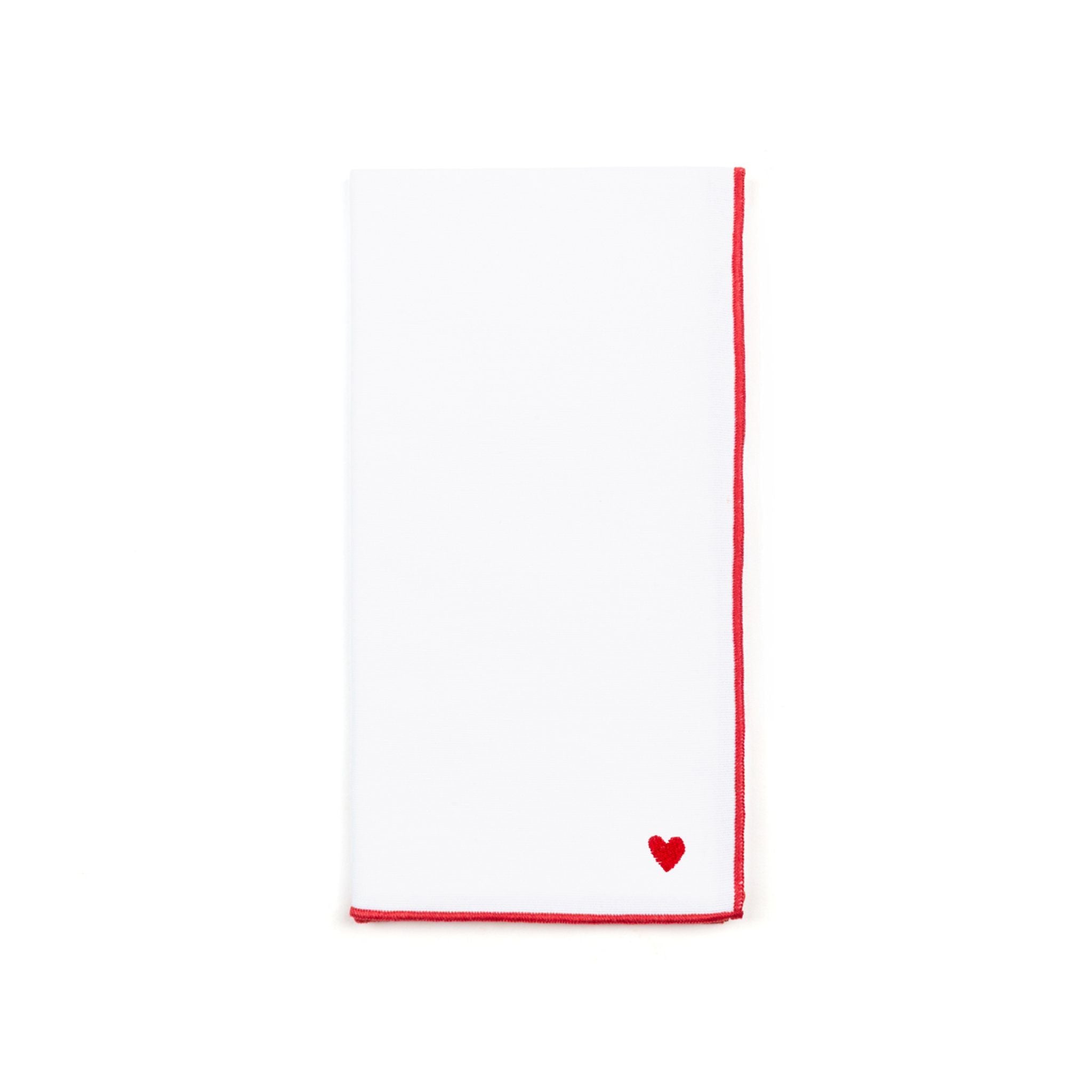 White Nazaré napkins with heart embroidery - Torres Novas