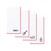 White Nazaré napkins with Portugal embroidery - Torres Novas