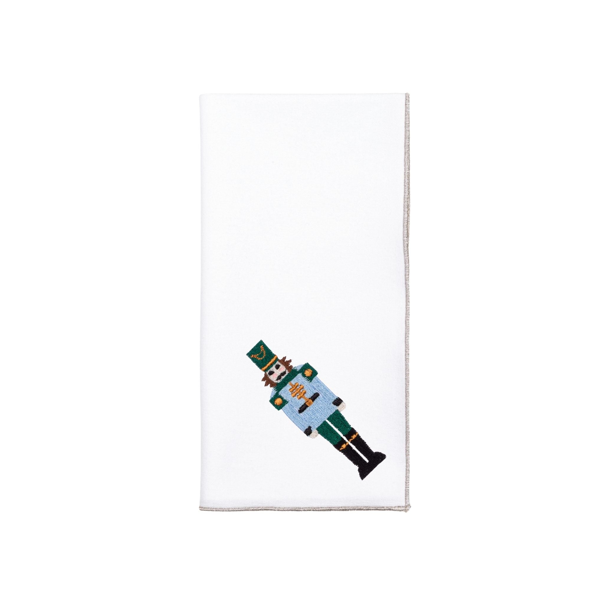 White Nazaré napkins with nutcracker embroidery - Torres Novas