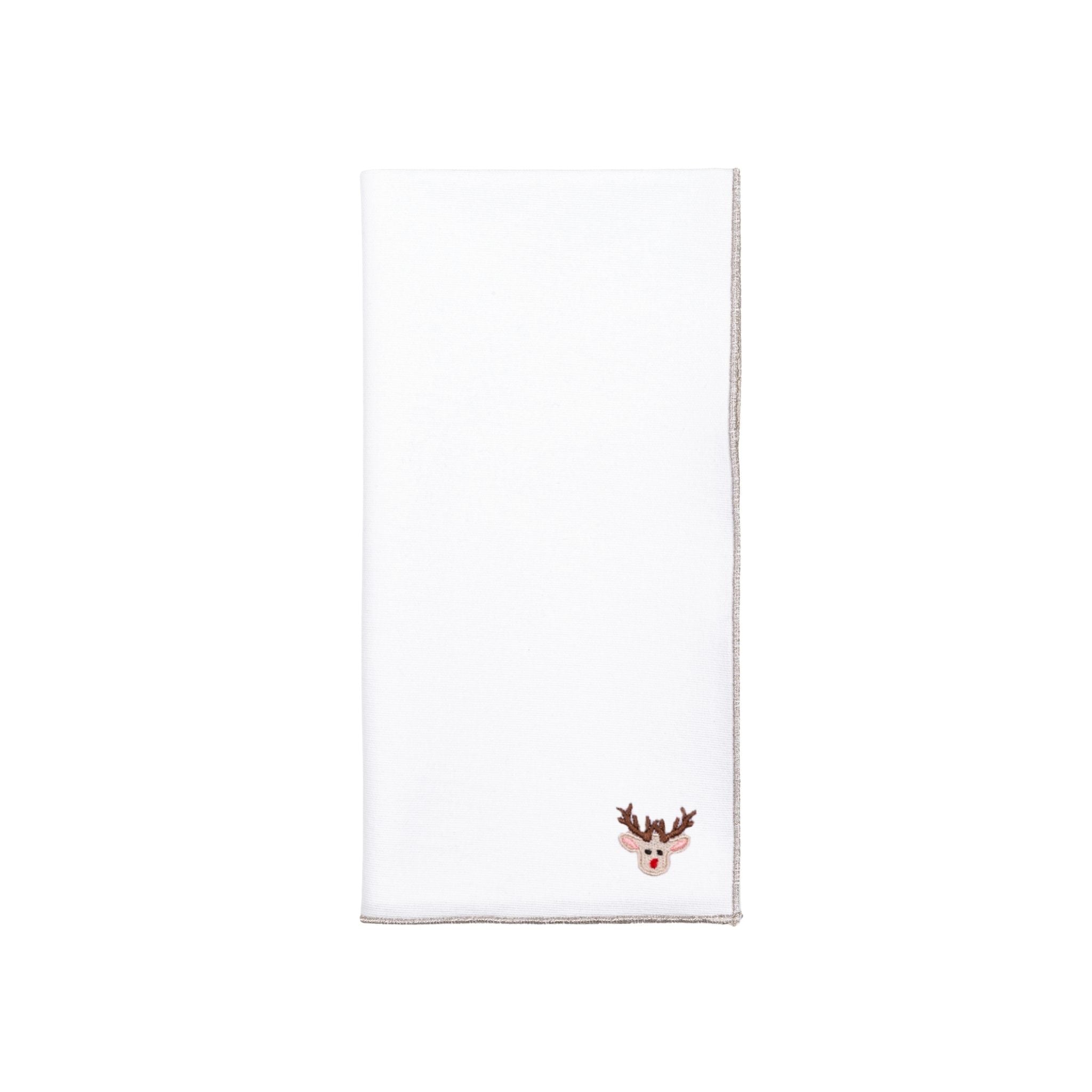 White Nazaré napkins with small christmas embroidery - Torres Novas