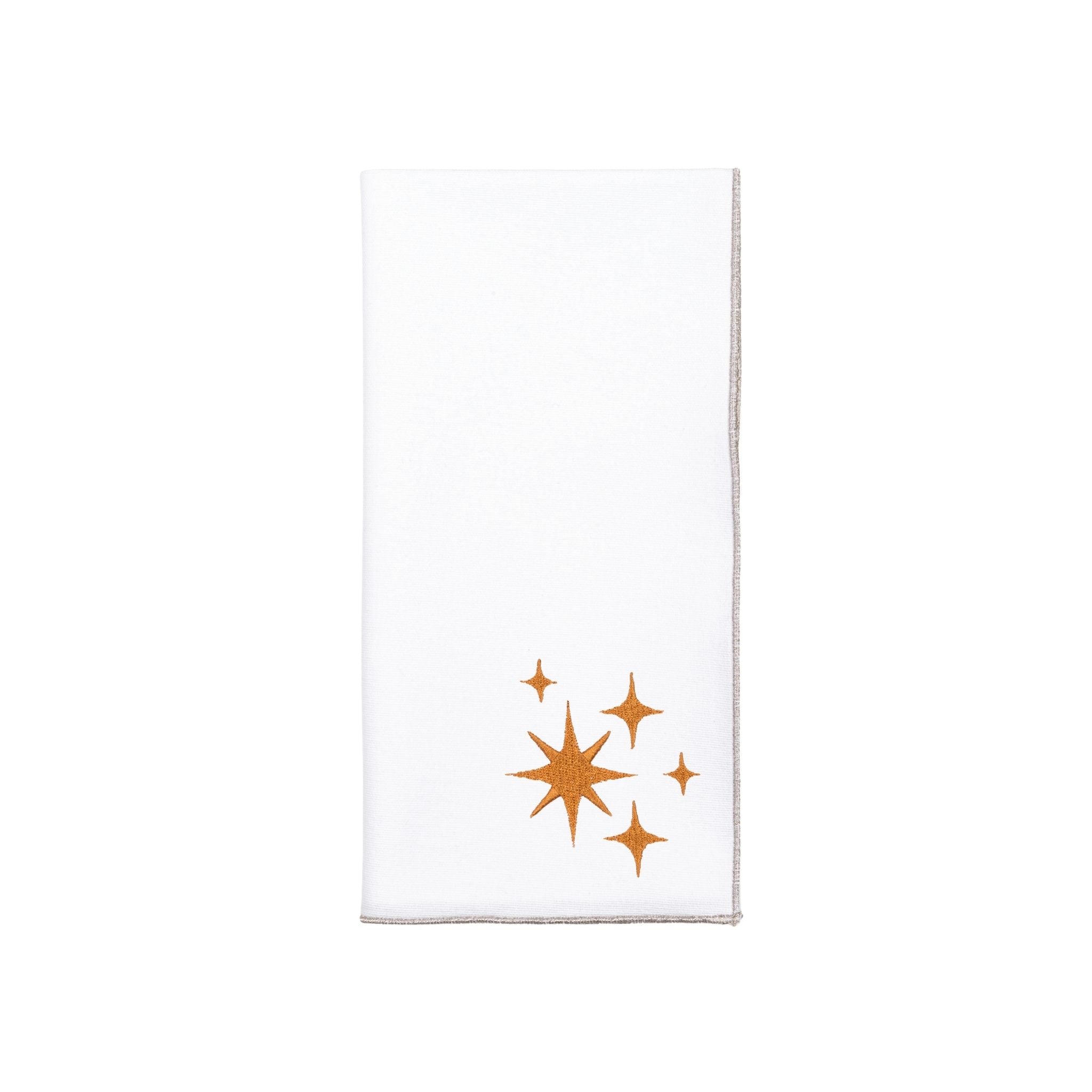 White Nazaré napkins with stars embroidery - Torres Novas