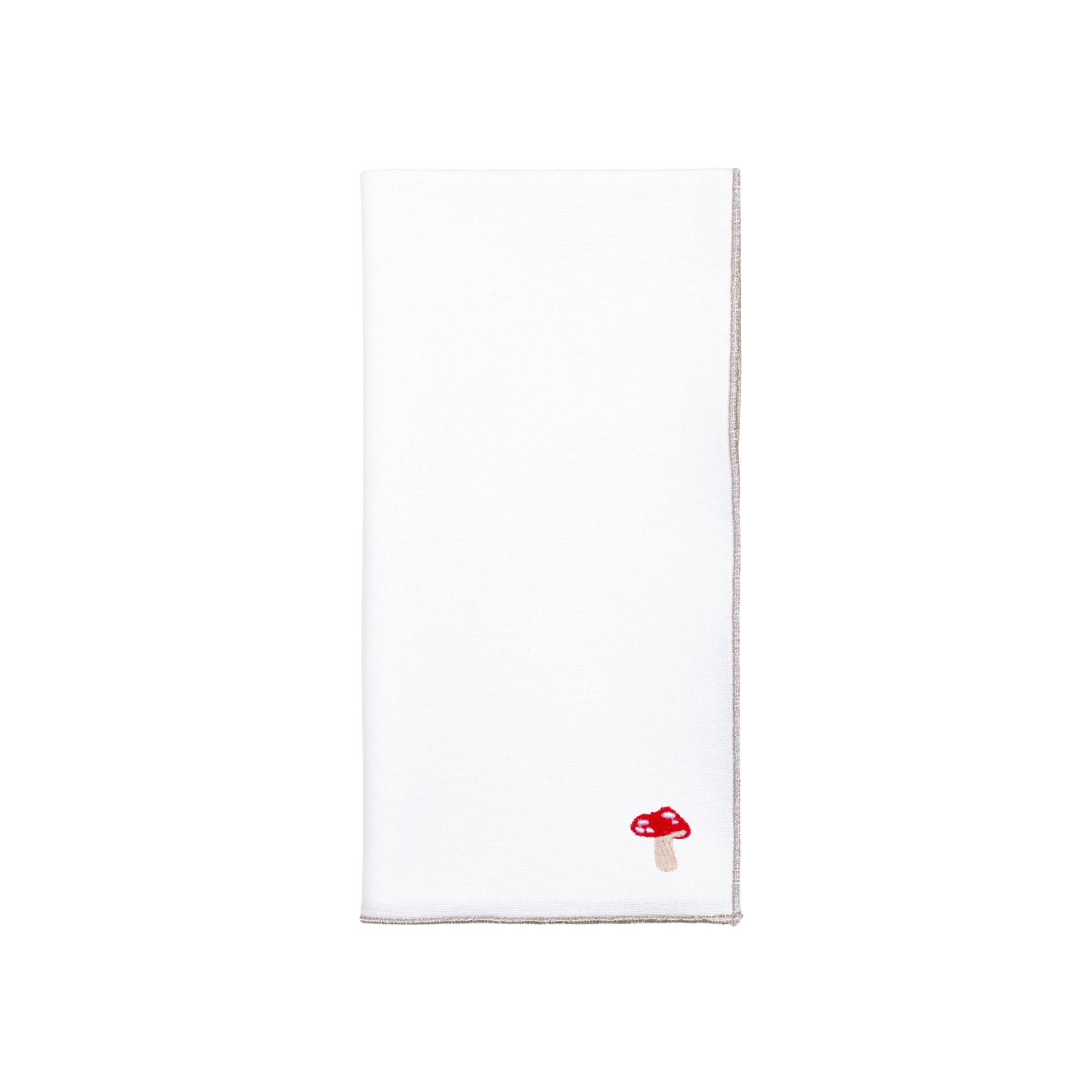 White Nazaré napkins with autumn embroidery - Torres Novas